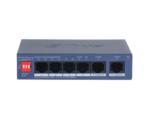 Коммутатор 4 порта управляемый Dahua DH-CS4006-4ET2GT-36 PoE