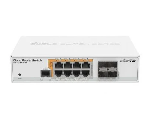 8-портовый управляемый PoE коммутатор MikroTik CRS112-8P-4S-IN