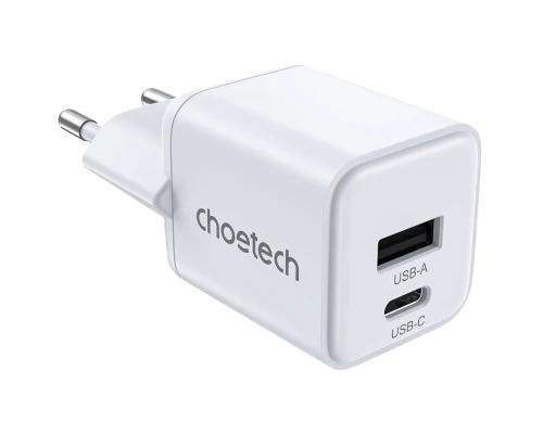 Адаптер Choetech PD5012 mini White PD30W GAN A+C