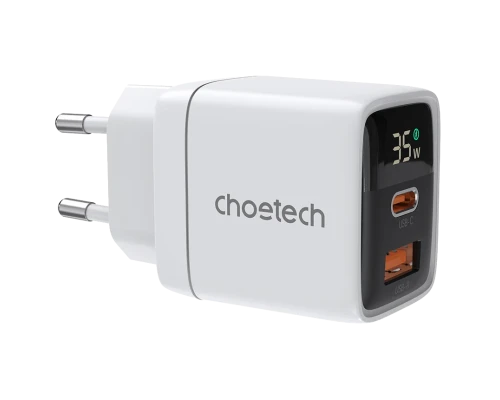 Адаптер Choetech PD6052 White PD35W GAN A+C