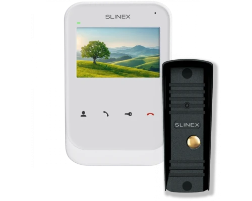 Комплект відеодомофон + панель виклику Slinex SK-04 + ML-16HR black