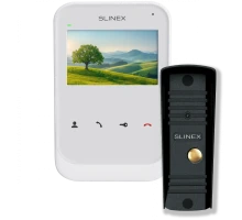 Комплект видеодомофон + панель вызова Slinex SK-04 + ML-16HR black