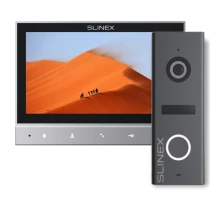 Комплект видеодомофон + панель вызова Slinex SK-07N Cloud grey + ML-17HD graphite