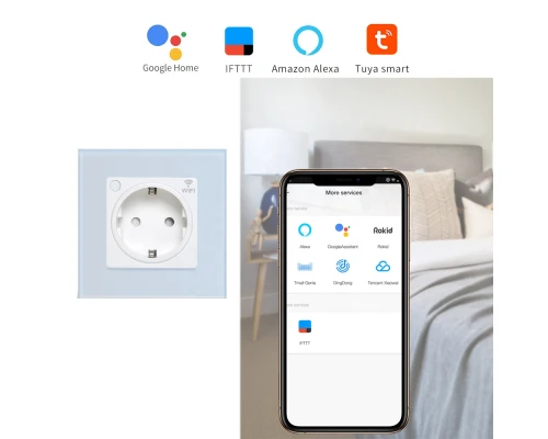 Смарт розетка Wi-Fi Smartdust SK-W02S, SmartLife Tuya