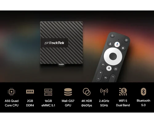 Смарт ТВ приставка RockTek GB1 2/16 Android TV