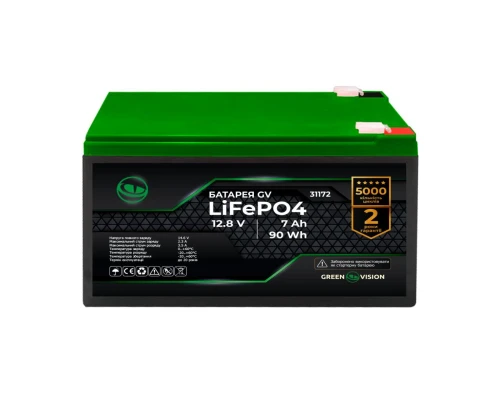 Аккумулятор GreenVision LiFePO4 12,8 В 7 Ач  для ИБП и СКД