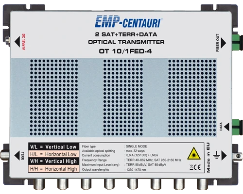 Передатчик оптический 2 SAT, TERR, DATA, OT10/1FED-4 