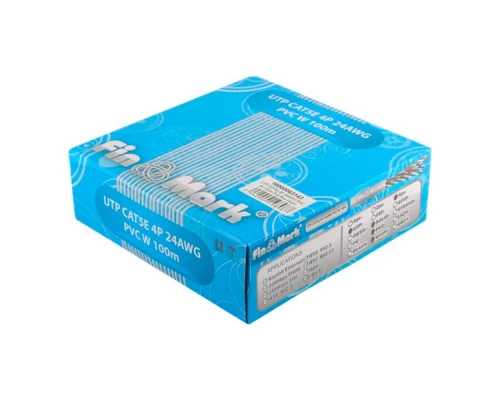 Кабель витая пара 100м внутренний мідний FinMark UTP CAT5e 4P 24AWG 