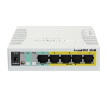 5-портовий гігабітний керований PoE комутатор MikroTik RB260GSP (CSS106-1G-4P-1S)