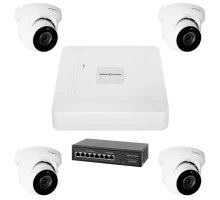 Комплект відеоспостереження на 4 камери GV-IP-K-W74/04 5MP