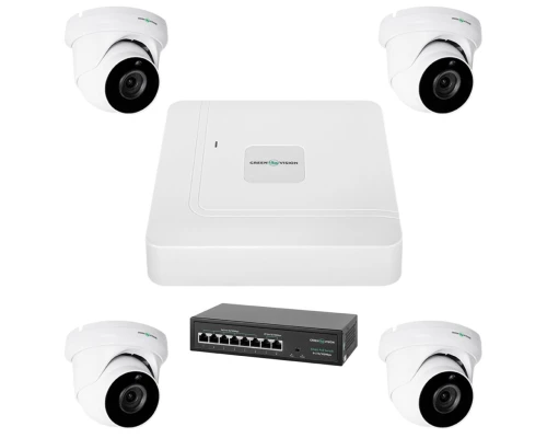 Комплект видеонаблюдения на 4 камеры GV-IP-K-W74/04 5MP