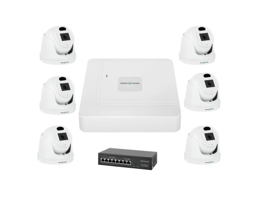 Комплект видеонаблюдения на 6 камер GV-IP-K-W71/06 3MP