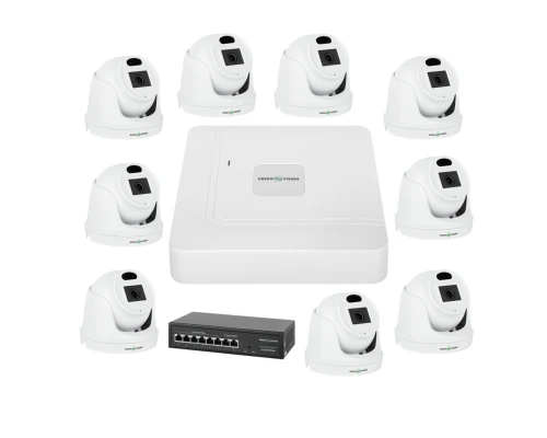 Комплект видеонаблюдения на 9 камер GV-IP-K-W72/09 3MP