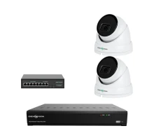 Комплект відеоспостереження на 2 IP камери 5MP для вулиці/будинку GreenVision GV-IP-K-W79/02 (Ultra AI)