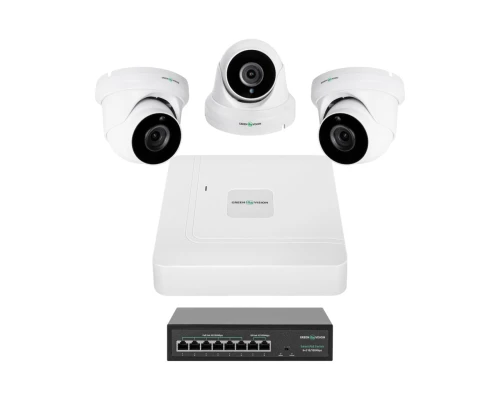 Комплект відеоспостереження на 3 камери GV-IP-K-W81/03 5MP