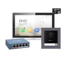 Комплект (накладная панель) DS-KD8003-IME1(B)+DS-KH6350-TE1+HS-TF