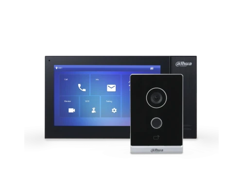 Комплект (чорний домофон) Dahua Standart DHI-VTO2211G-WP-S2 + DHI-VTH2421FB-P
