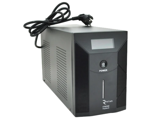 Источники бесперебойного питания Ritar RTM2000 (1200W) Proxima-D LCD, AVR, 2st, 3xSCHUKO socket, 4x12V7,5Ah